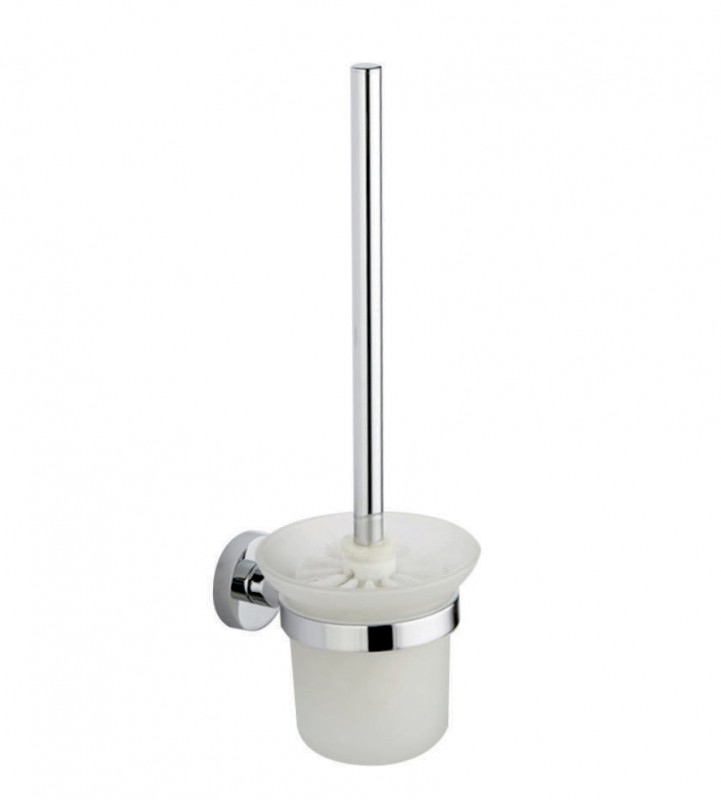 Fali wc kefe tartó üveg króm